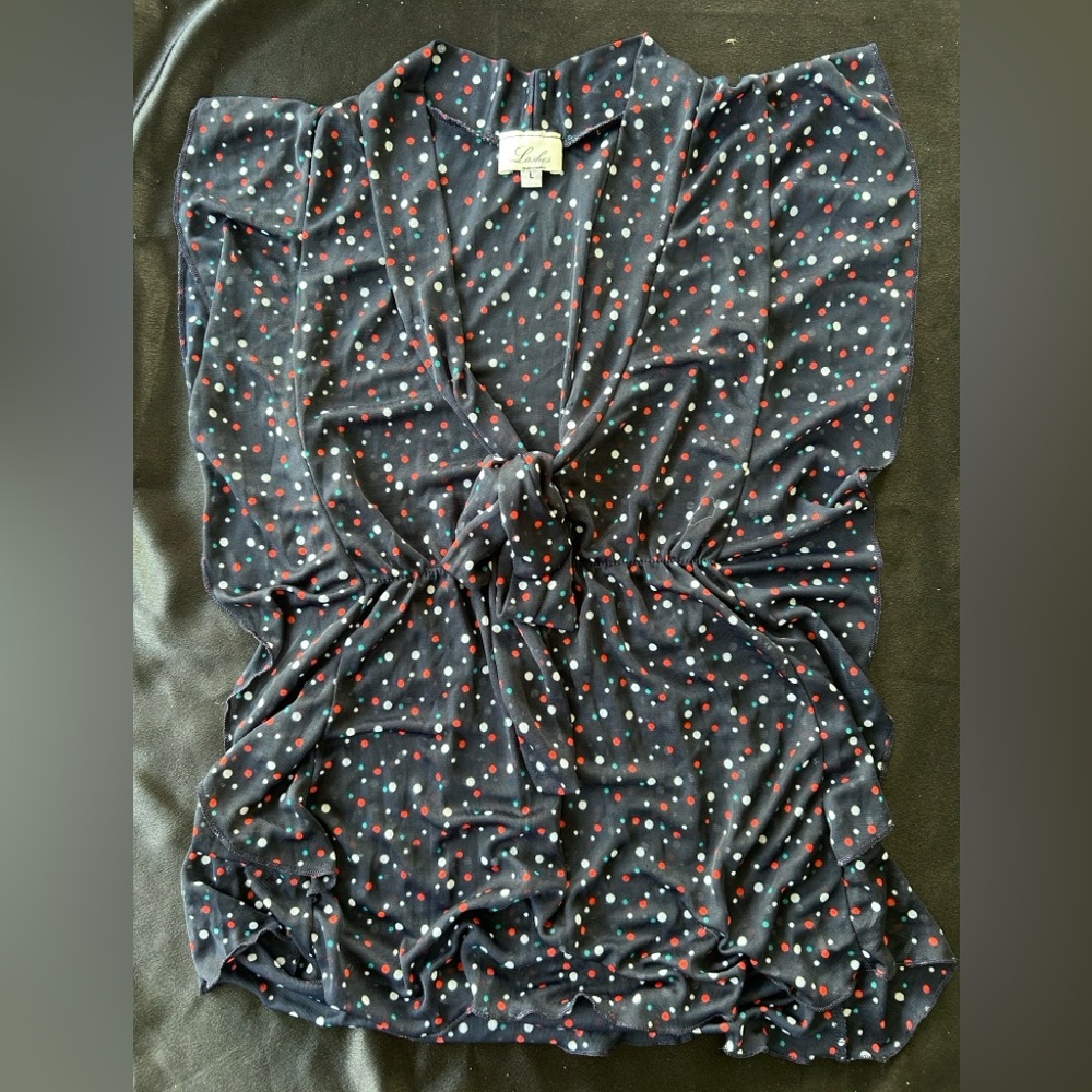 Elegant Black Polka Dot Blouse